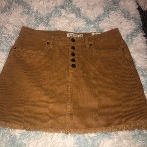 Brown Corduroy Skirt